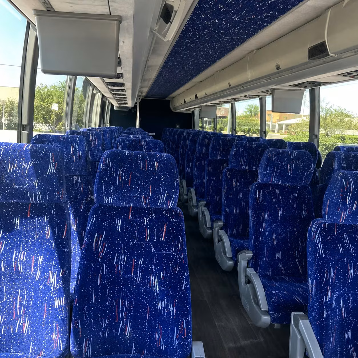56 passenger charter bus interior